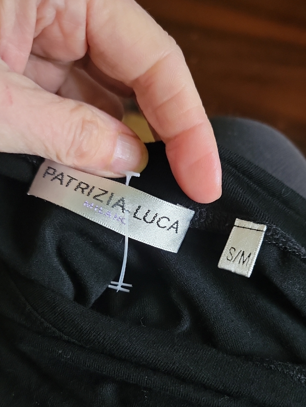 Patrizia Luca Black Draped Tunic Top - Picture 7 of 8